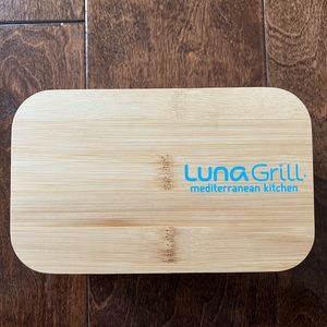 Microwavable Plastic Lunch Box with Bamboo Lid | Brand New